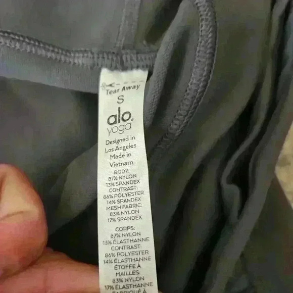 Alo Womens Gray High-Waist Moto Legging S - Picture 11 of 11